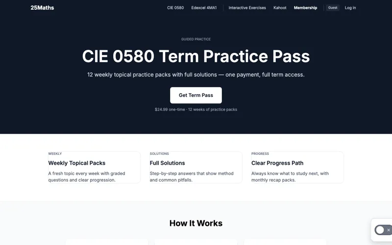 Term Practice Pass